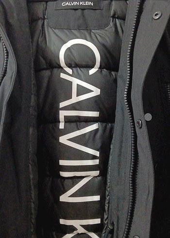 Siyah Calvin Klein Kemerli Erkek Mont - Görsel 3