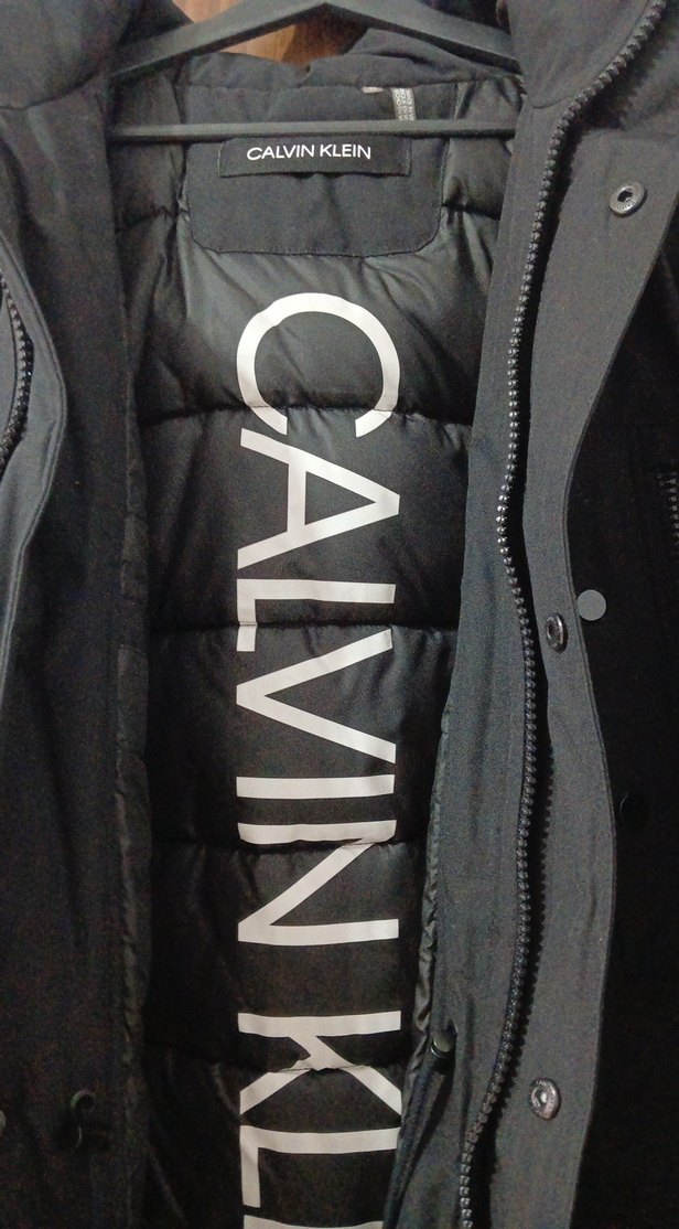 Siyah Calvin Klein Kemerli Erkek Mont - Görsel 3