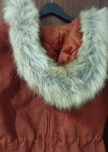 Kürk Detaylı Süet Kadın Ceket - Görsel 7