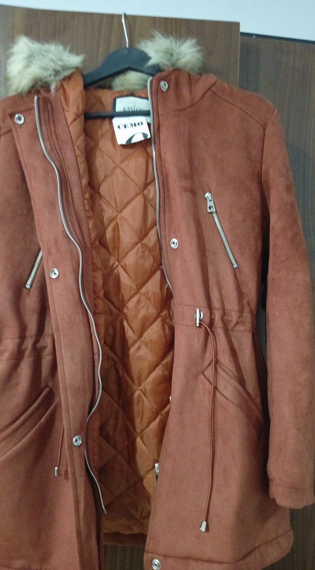 Kürk Detaylı Süet Kadın Ceket - Görsel 3