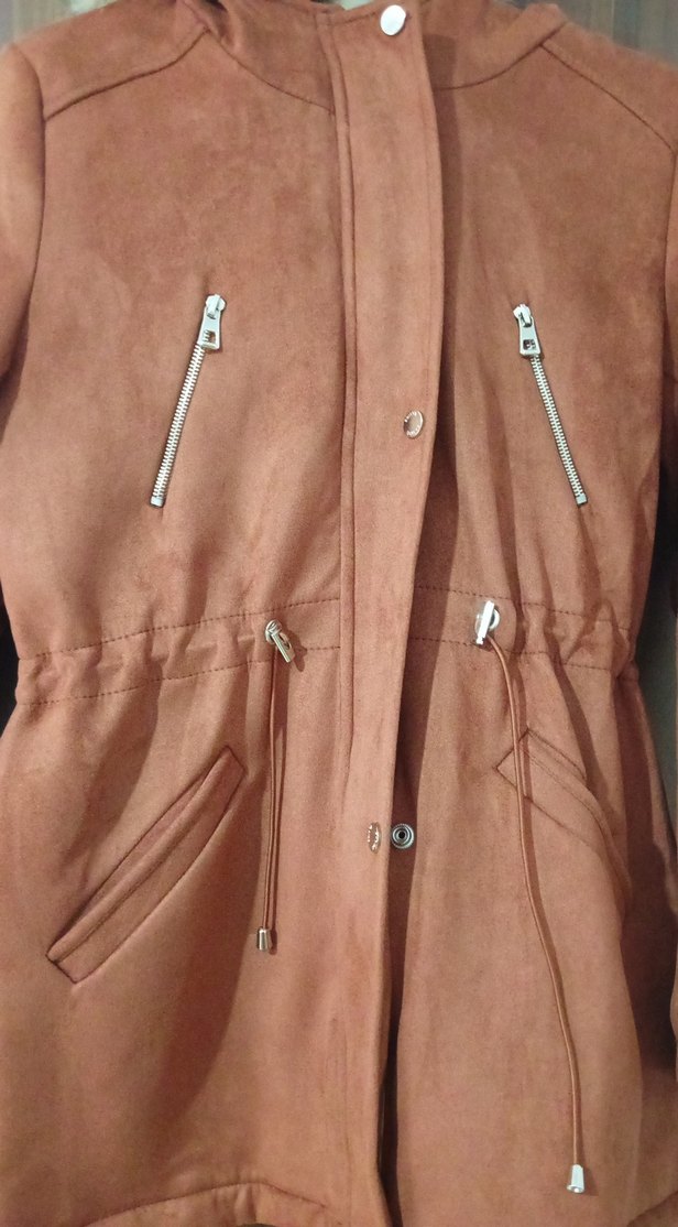 Kürk Detaylı Süet Kadın Ceket - Görsel 2