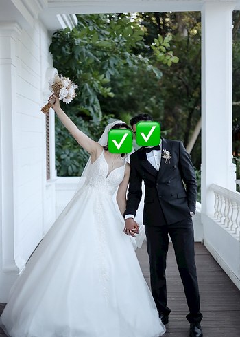 Beyaz Midi A Kesim Gelinlik El İşçiliği - Görsel 2