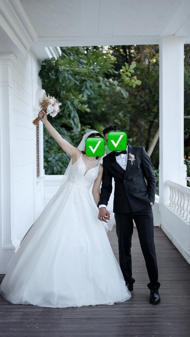 Beyaz Midi A Kesim Gelinlik El İşçiliği - Görsel 2