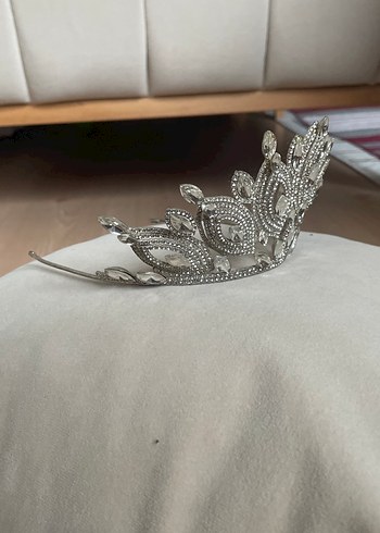 Payetli Gri Gelin Tacı - Görsel 2