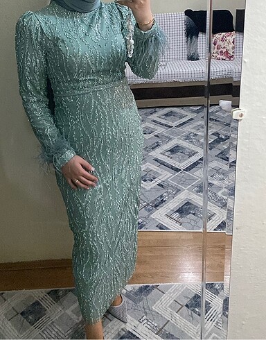 Diğer İşlemeli bride elbisesi