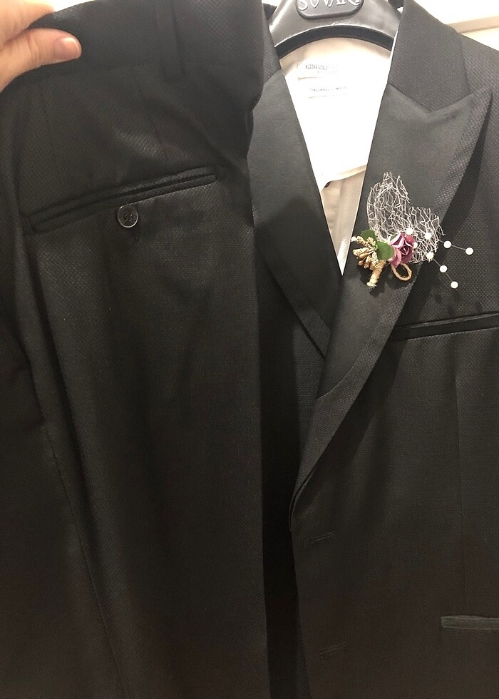 Süvari siyah smokin takım - Görsel 4