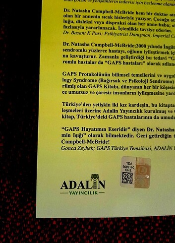 Beden Renk Orijinal GAPS KİTAP (GAPS Tedavisi) - DOĞAL TEDAVİ