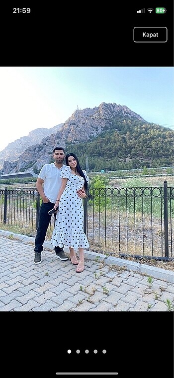 Puantiyeli elbise