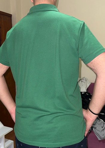 Erkek Yeşil Polo Yaka Kısa Kollu Tişört - Görsel 2