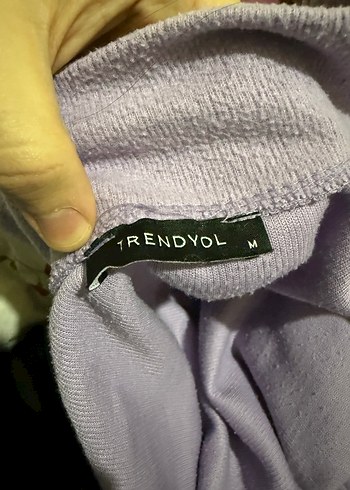 Mor Yüksek Yakalı Kadın Sweatshirt - Görsel 3