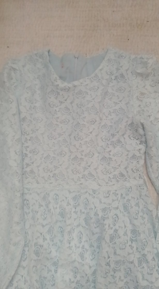 Uzun Kollu Beyaz Dantel Bohem Gelinlik - Görsel 2