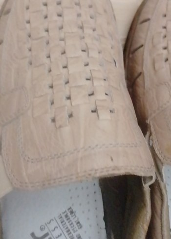 Bej Deri Erkek Sandalet - Görsel 11