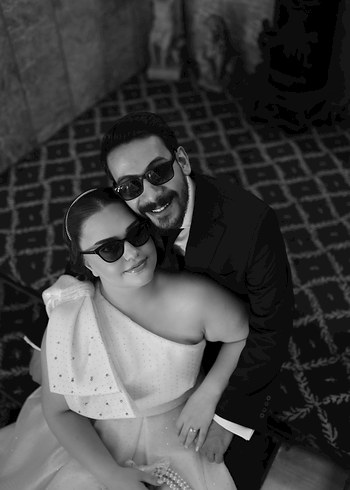 Şeffaf Detaylı Uzun Beyaz Nişan Elbisesi - Görsel 4