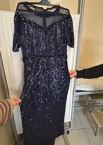 Kadın Uzun Payetli Abiye Elbise - Görsel 5