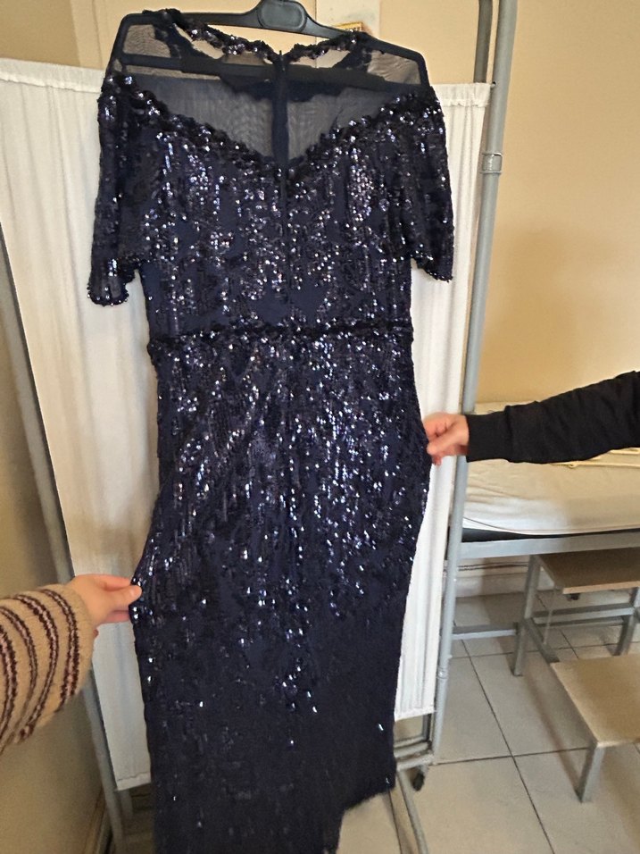 Kadın Uzun Payetli Abiye Elbise - Görsel 5