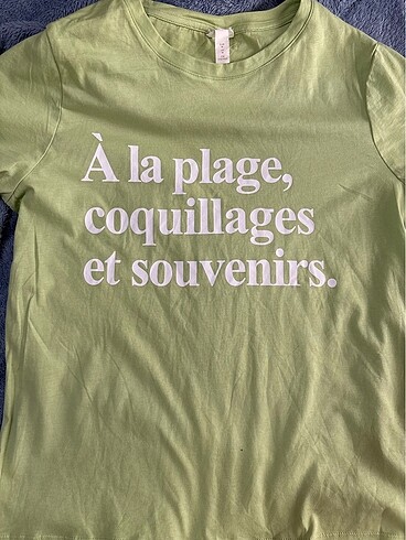 h&m t-shirt matcha rengi