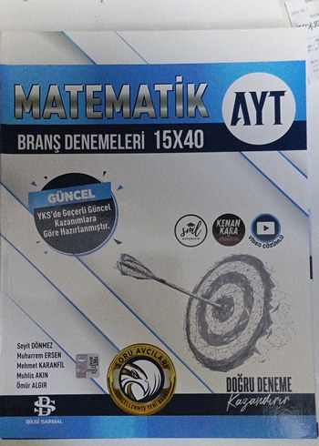 AYT Matematik Branş Denemeleri 15x40 BILGI SARMAL
