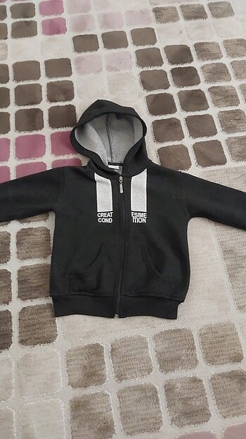 Kapişonlu çocuk hırka - Görsel 5