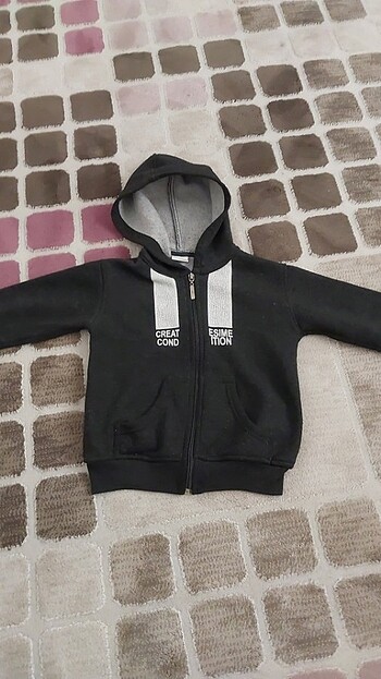 Kapişonlu çocuk hırka - Görsel 6