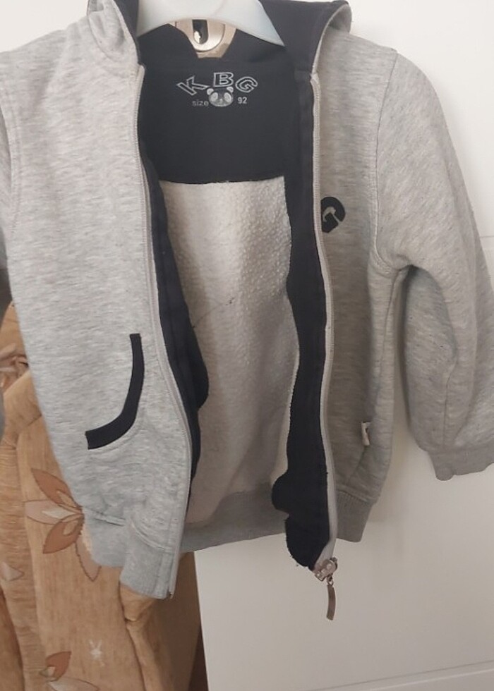 Kapişonlu fermuarlı  sweatshirt - Görsel 2