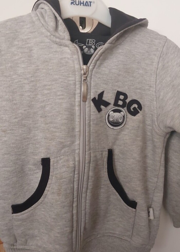 Kapişonlu fermuarlı  sweatshirt - Görsel 5