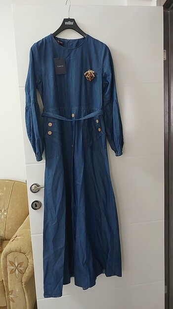 Etiketli yeni yumuşak kot elbise - Görsel 6