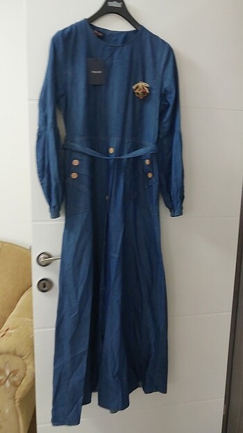 Etiketli yeni yumuşak kot elbise - Görsel 11