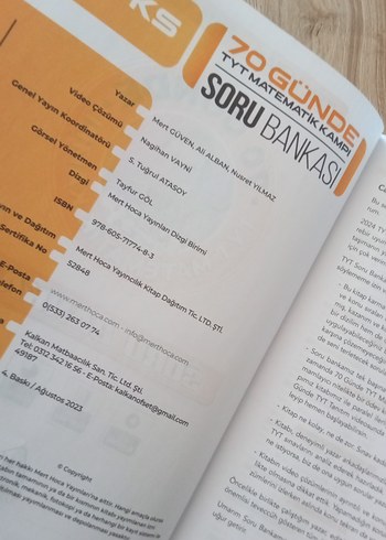 Mert Hoca 70 Günde TYT Matematik Soru Bankası 2024 Basım