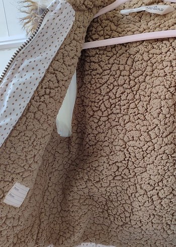 Kapüşonlu Kürklü Baskılı Mont - Görsel 3