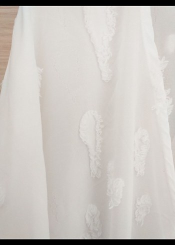 Kadın Beyaz uzun pareo - Görsel 5