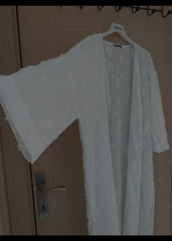 Kadın Beyaz uzun pareo - Görsel 2