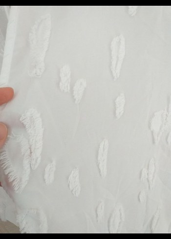 Kadın Beyaz uzun pareo - Görsel 4