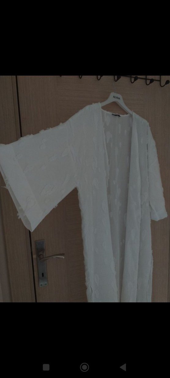 Kadın Beyaz uzun pareo - Görsel 2