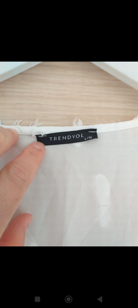 Kadın Beyaz uzun pareo - Görsel 3