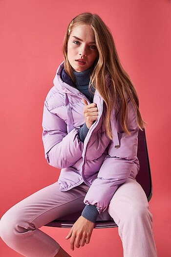 Trendyol & Milla Lila şişme mont