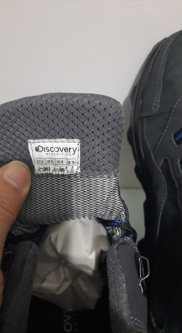 Mavi Gri Erkek Outdoor Botları Velcro - Görsel 4