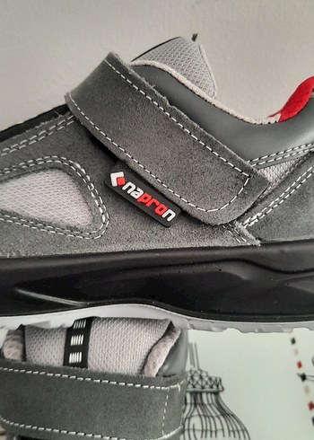 Gri Erkek Spor Sandalet Velcro Bantlı iş ayk - Görsel 5