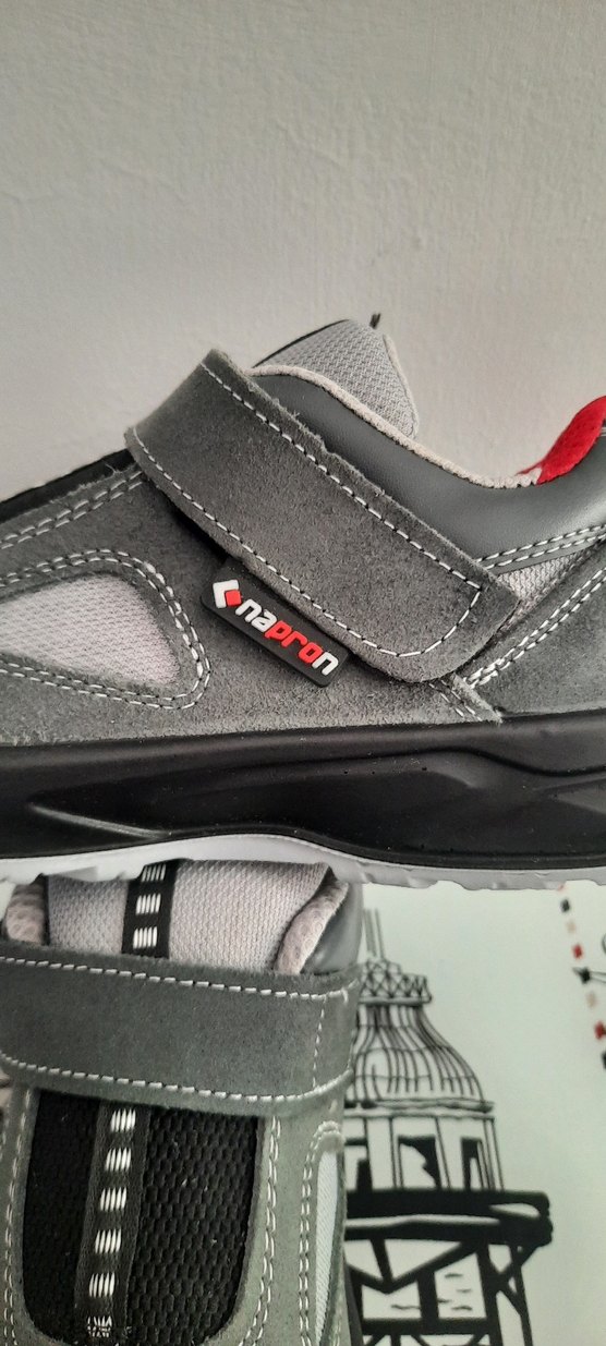 Gri Erkek Spor Sandalet Velcro Bantlı iş ayk - Görsel 5