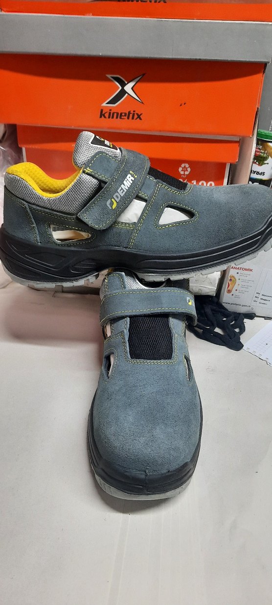 Gri Erkek Outdoor Spor Ayakkabı Velcro - Görsel 5