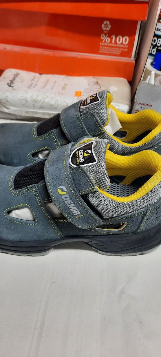 Gri Erkek Outdoor Spor Ayakkabı Velcro - Görsel 4