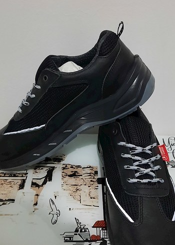 Siyah Bağcıklı Erkek Outdoor Spor Ayakkabı - Görsel 2