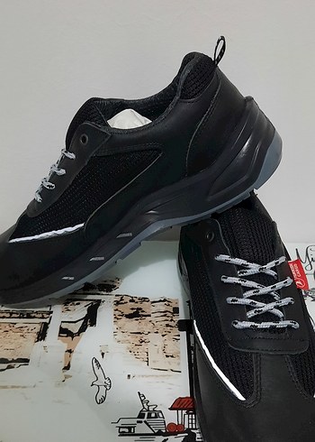 Siyah Bağcıklı Erkek Outdoor Spor Ayakkabı - Görsel 4