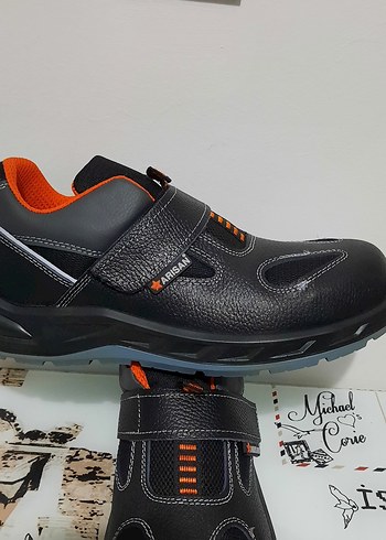 Siyah Turuncu Erkek Spor Ayakkabı Velcro - Görsel 7