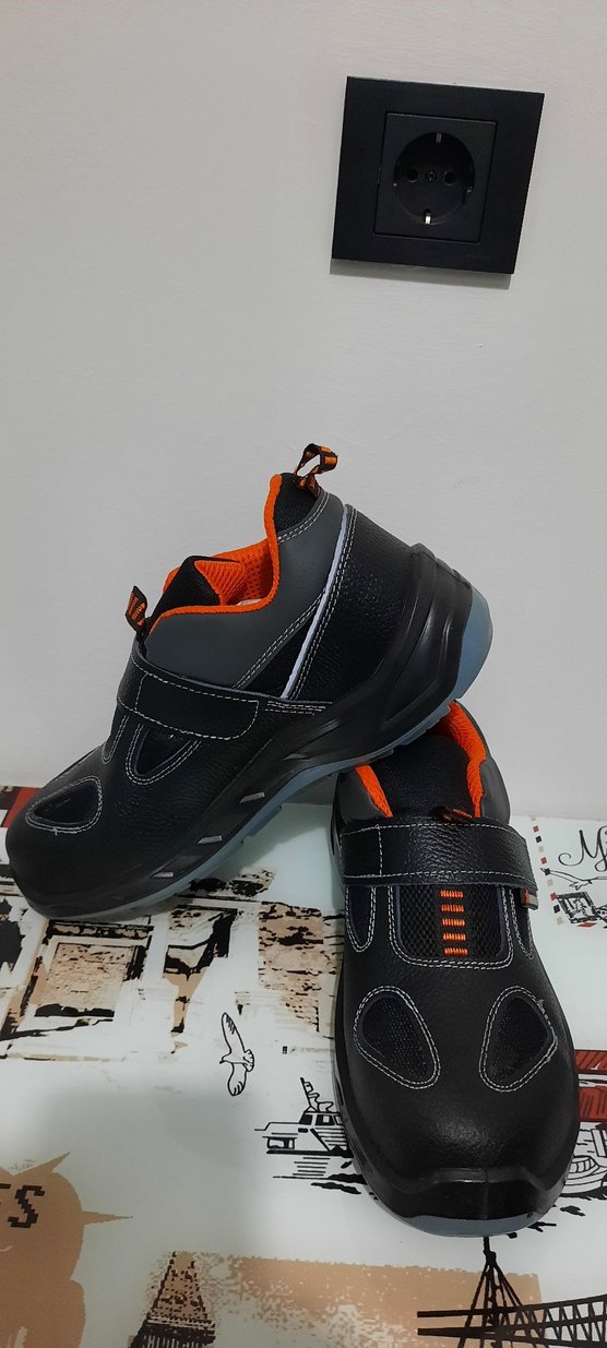 Siyah Turuncu Erkek Spor Ayakkabı Velcro - Görsel 4