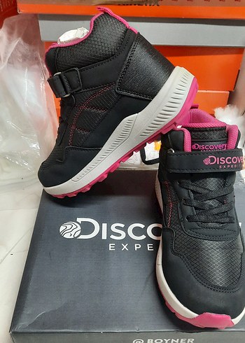 Kız Çocuk Pembe Siyah Spor Ayakkabı Velcro - Görsel 4