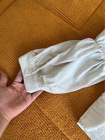 l Beden beyaz Renk ZARA PRENSES KOLLU ÜST
