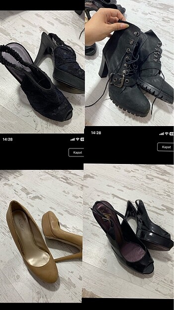 ZARA,ALDO,CHİNİESE LAUNDRY İNCE TOPUKLU AYAKKABILAR