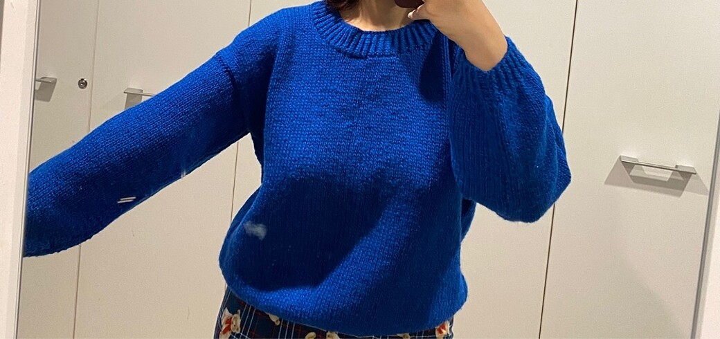 Zara SAKS MAVİSİ KAZAK