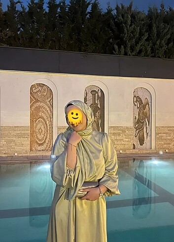 Diğer cagla yesili saten elbise