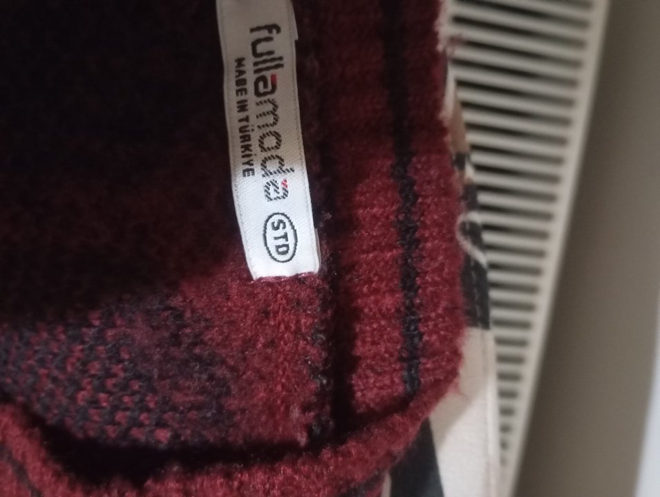 bordo leopar desenli süveter - Görsel 5